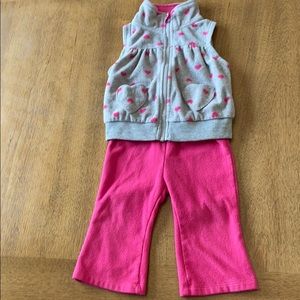 Carter’s fleece pants and vest set